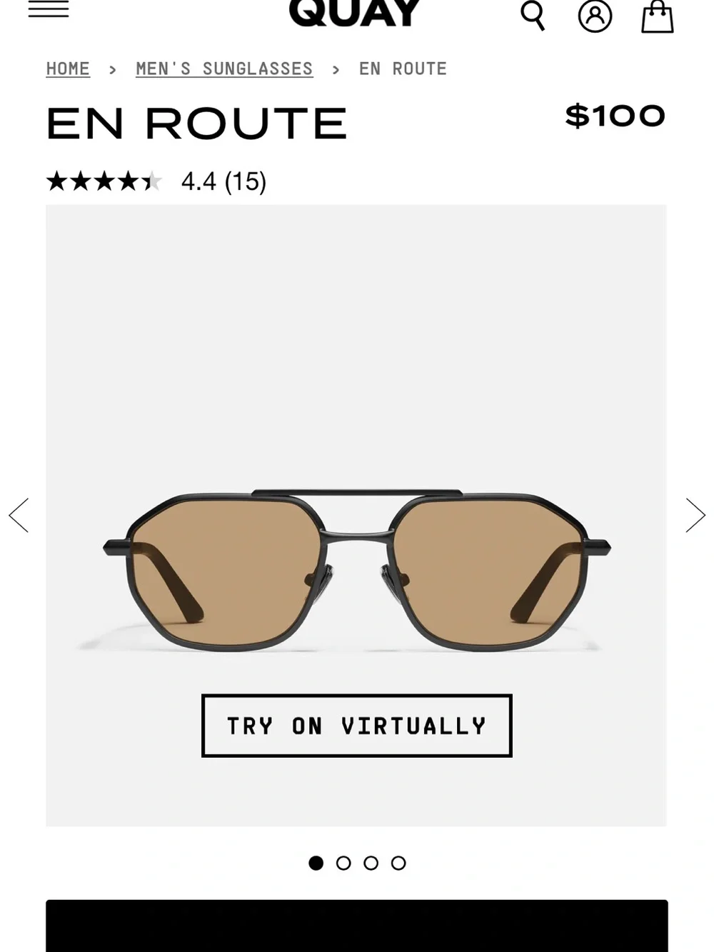 Quay En Route Sunglasses — Black Frame with Brown Lenses